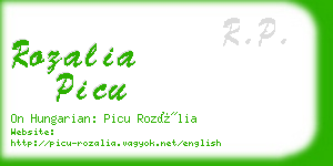 rozalia picu business card